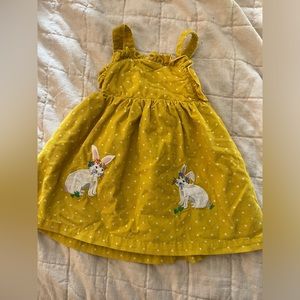 Baby Boden Bunny corduroy dress